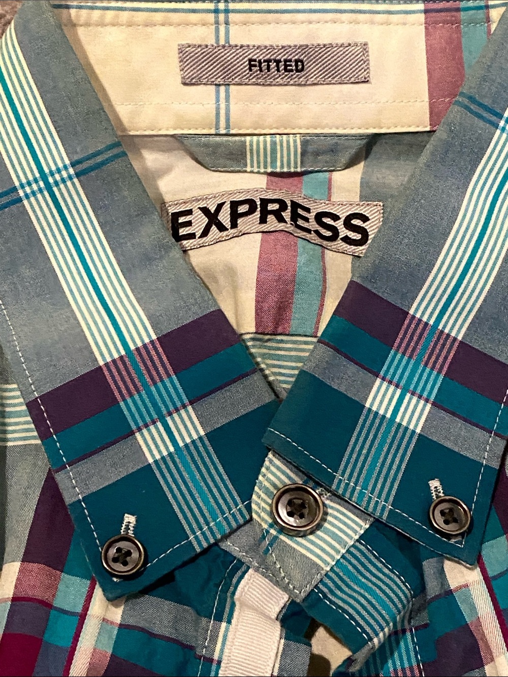 Express Plaid Button-Down Shirt